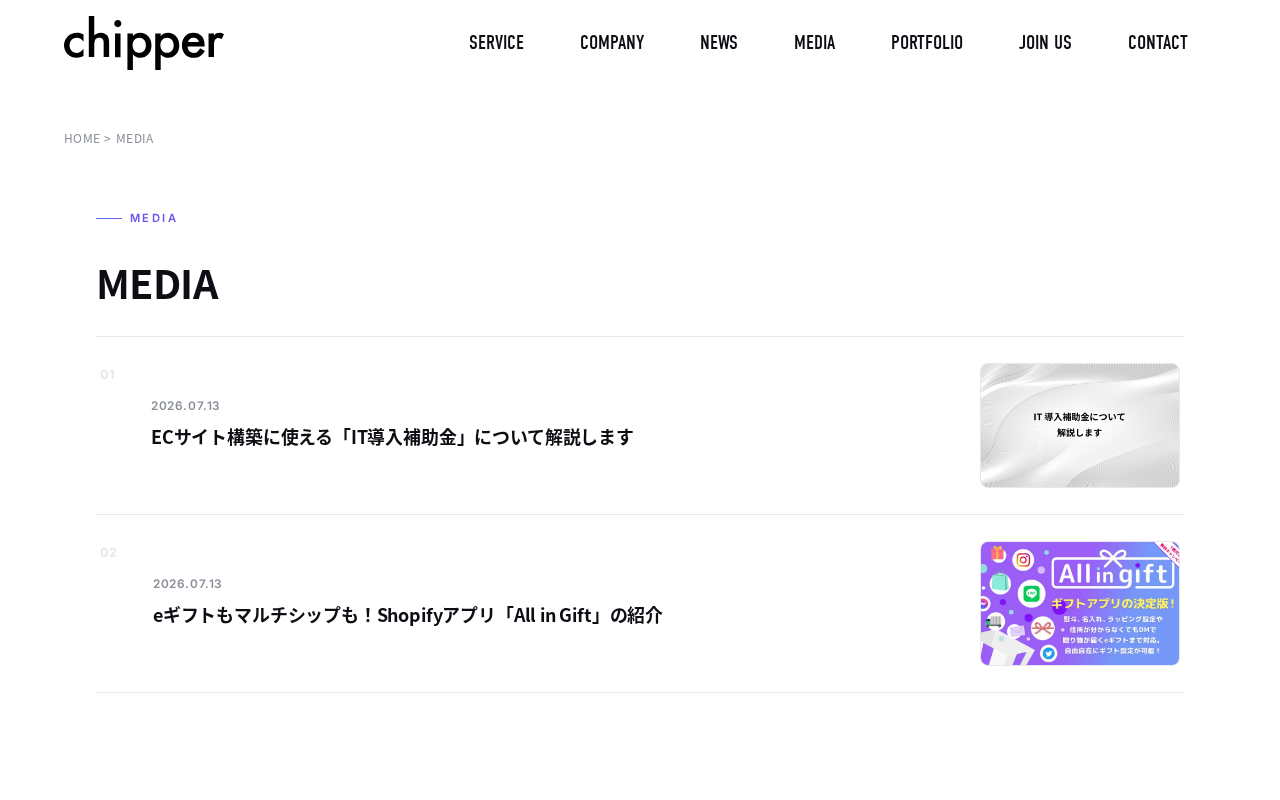 chipper メディアのトップページ