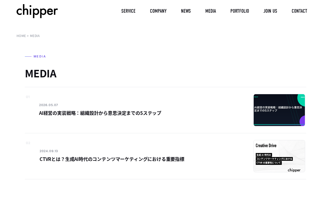 chipper メディアのトップページ