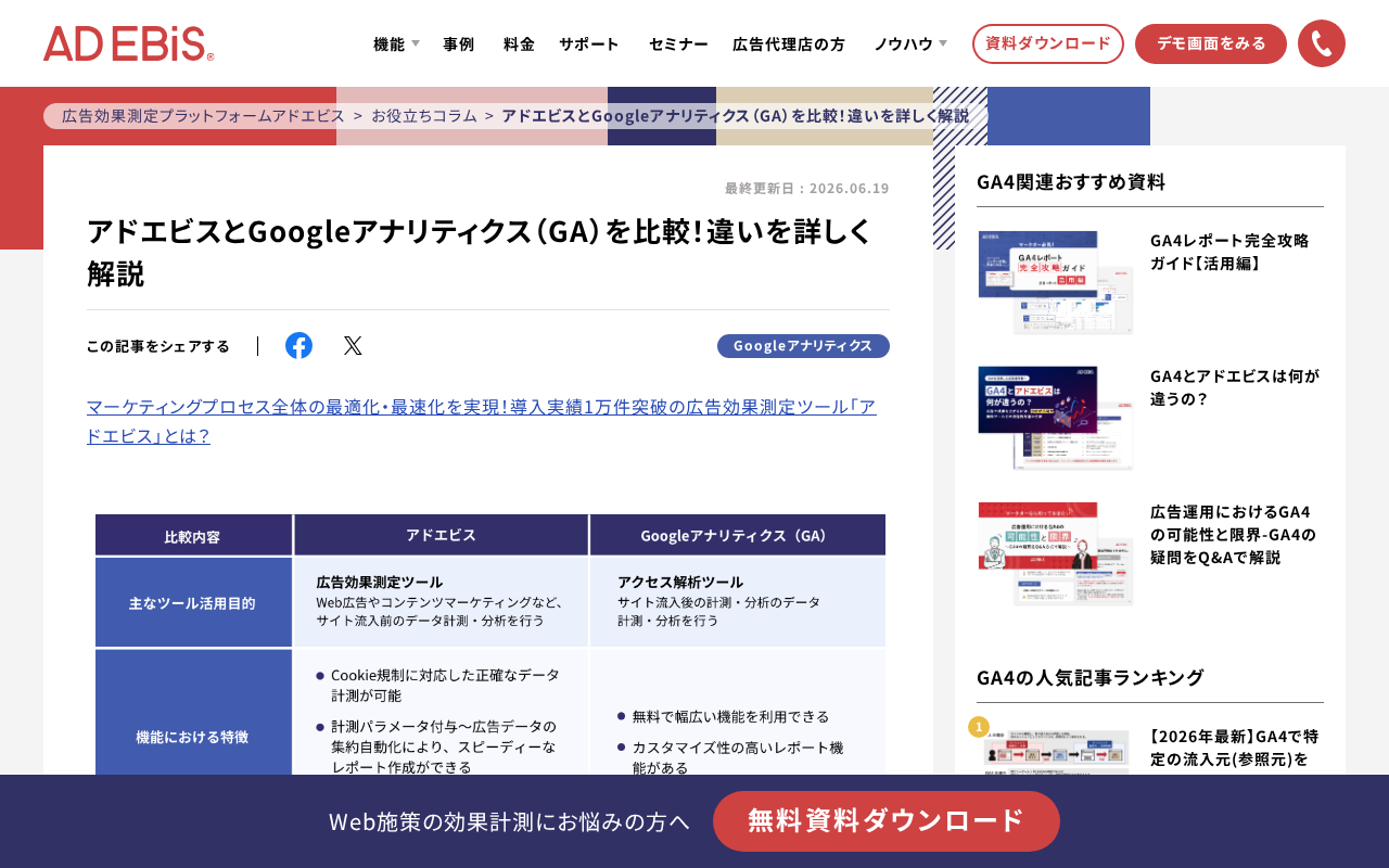 アドエビス(AD EBiS)のトップページ
